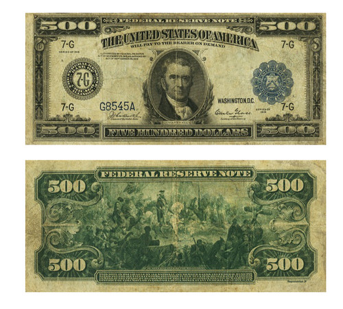 Banconota 500 dollari federal - dollari,,