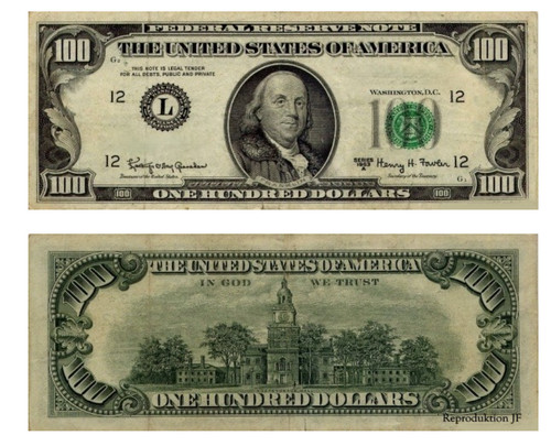 Banconota 100 dollari federal - 100, dollari,