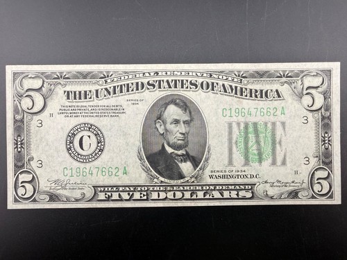 1934 dollar federal reserve - 1934,