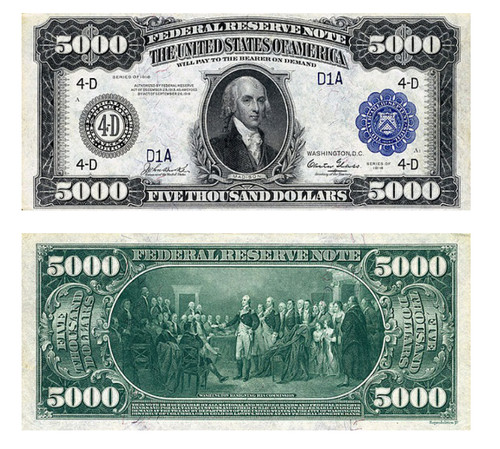 5000 dollari banconota - 5000,